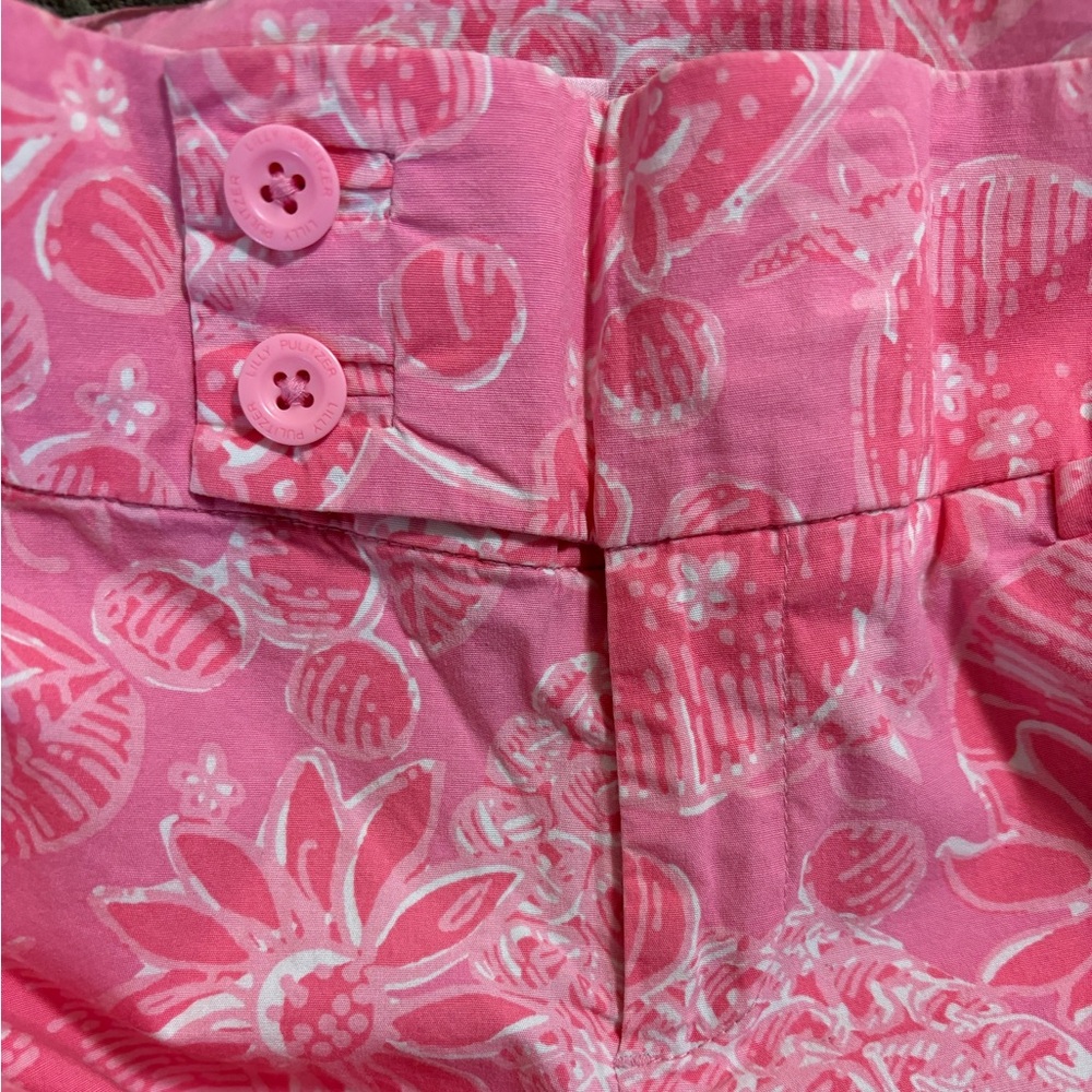 LILLY PULITZER size 8 Bailey Capri Palm Beach Fit Pink‎ Ribbon Nina Pina Print - Picture 6 of 6